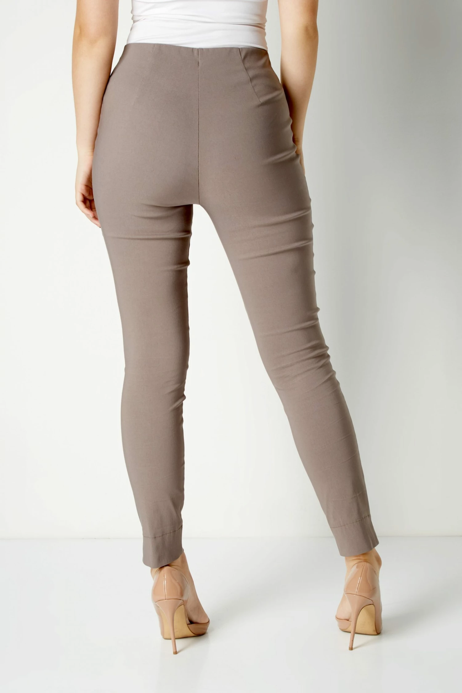 Roman Light Brown Full Length Stretch Trousers 4 Roman Light Brown Full Length Stretch Trousers - Image 2