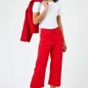 Roman Red Denim Stretch Wide Leg Culottes 1 Roman Red Denim Stretch Wide Leg Culottes -Roman Sales Shop unnamed file 10507