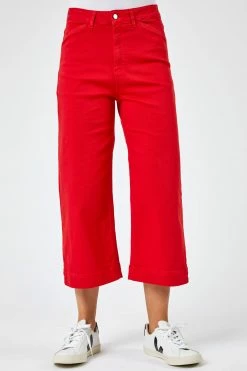 Roman Red Denim Stretch Wide Leg Culottes 9 Roman Red Denim Stretch Wide Leg Culottes -Roman Sales Shop unnamed file 10509
