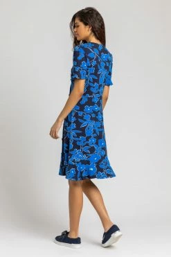 Roman Blue Floral Side Button Tea Dress 9 Roman Blue Floral Side Button Tea Dress -Roman Sales Shop unnamed file 1051