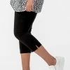 Roman Black Curve Cropped Stretch Trouser