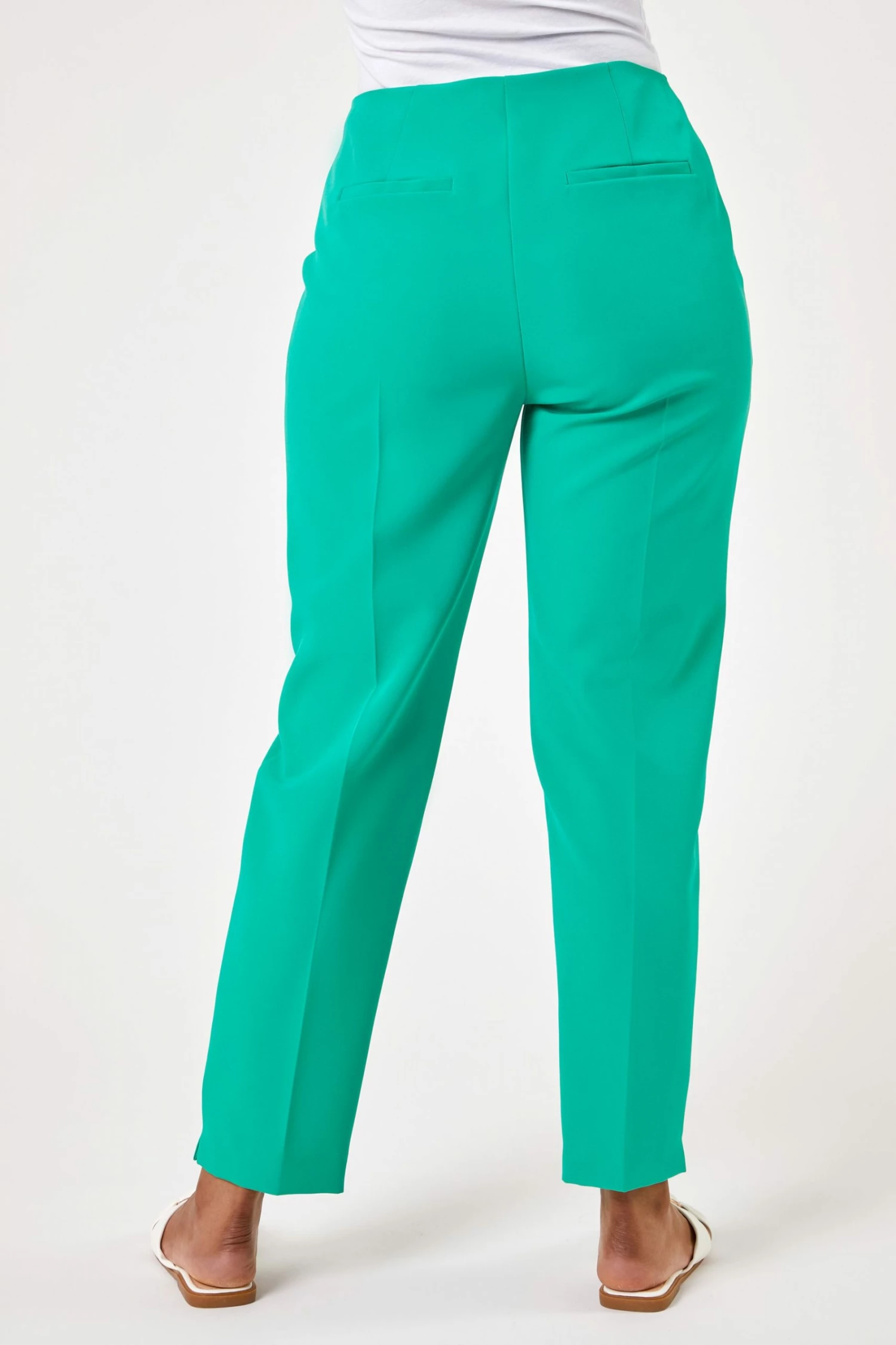 Roman Green Petite Soft Jersey Tapered Trouser 4 Roman Green Petite Soft Jersey Tapered Trouser - Image 2
