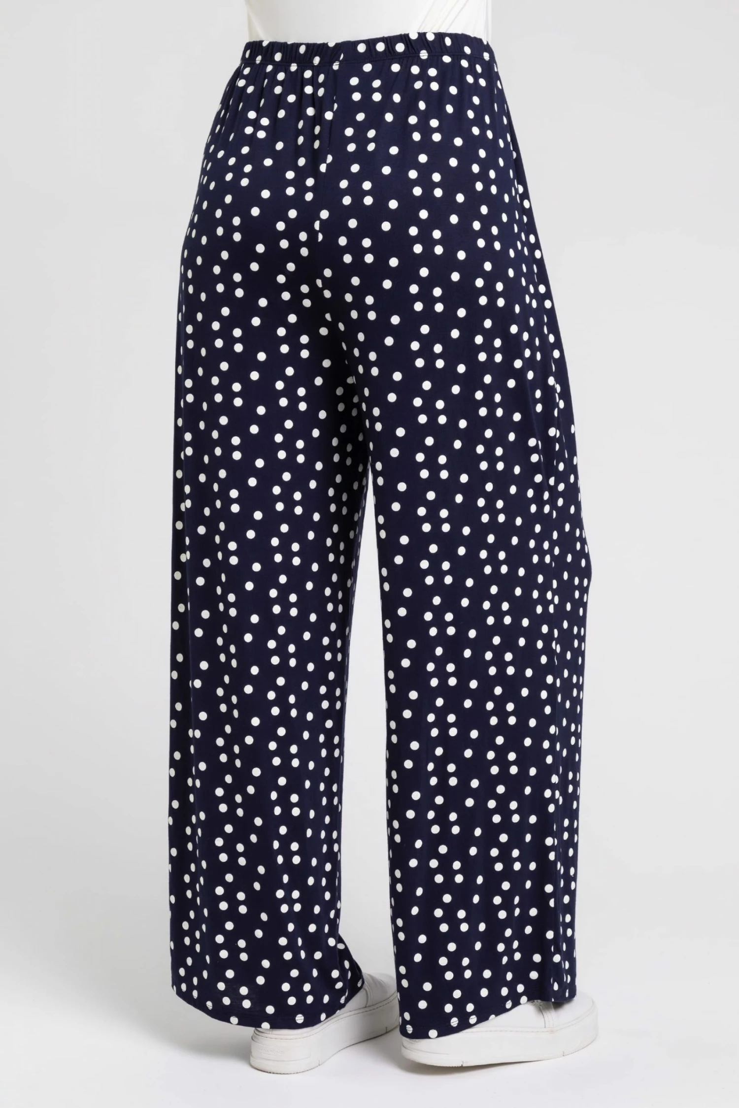 Roman Blue Curve Spot Print Wide Leg Trousers 4 Roman Blue Curve Spot Print Wide Leg Trousers - Image 2