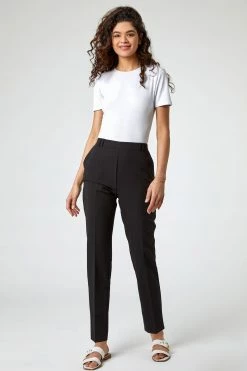 Roman Black High Waist Slim Trousers -Roman Sales Shop unnamed file 10540