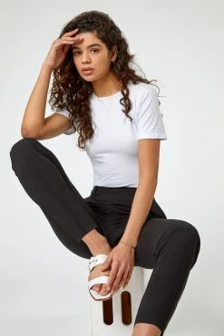 Roman Black High Waist Slim Trousers -Roman Sales Shop unnamed file 10541