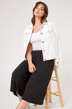 Roman Black Curve Plain Culotte Trousers 10 Roman Black Curve Plain Culotte Trousers -Roman Sales Shop unnamed file 10546