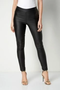 Roman Black Originals Faux Leather Pull On Trousers -Roman Sales Shop unnamed file 10552