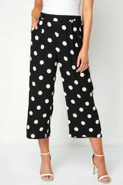 Roman Black Polka Dot Culotte Trousers 8 Roman Black Polka Dot Culotte Trousers -Roman Sales Shop unnamed file 10564