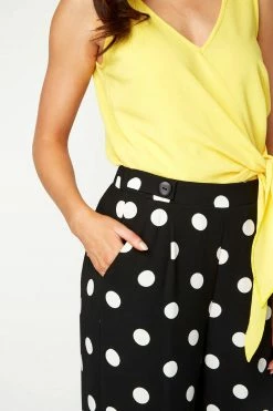 Roman Black Polka Dot Culotte Trousers 10 Roman Black Polka Dot Culotte Trousers -Roman Sales Shop unnamed file 10566