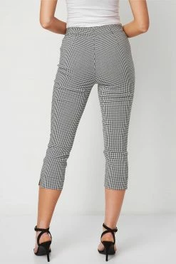 Roman Black Gingham Cropped Stretch Trouser 9 Roman Black Gingham Cropped Stretch Trouser -Roman Sales Shop unnamed file 10600