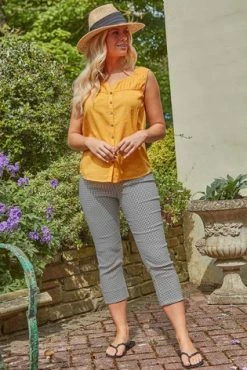 Roman Black Gingham Cropped Stretch Trouser 11 Roman Black Gingham Cropped Stretch Trouser -Roman Sales Shop unnamed file 10602