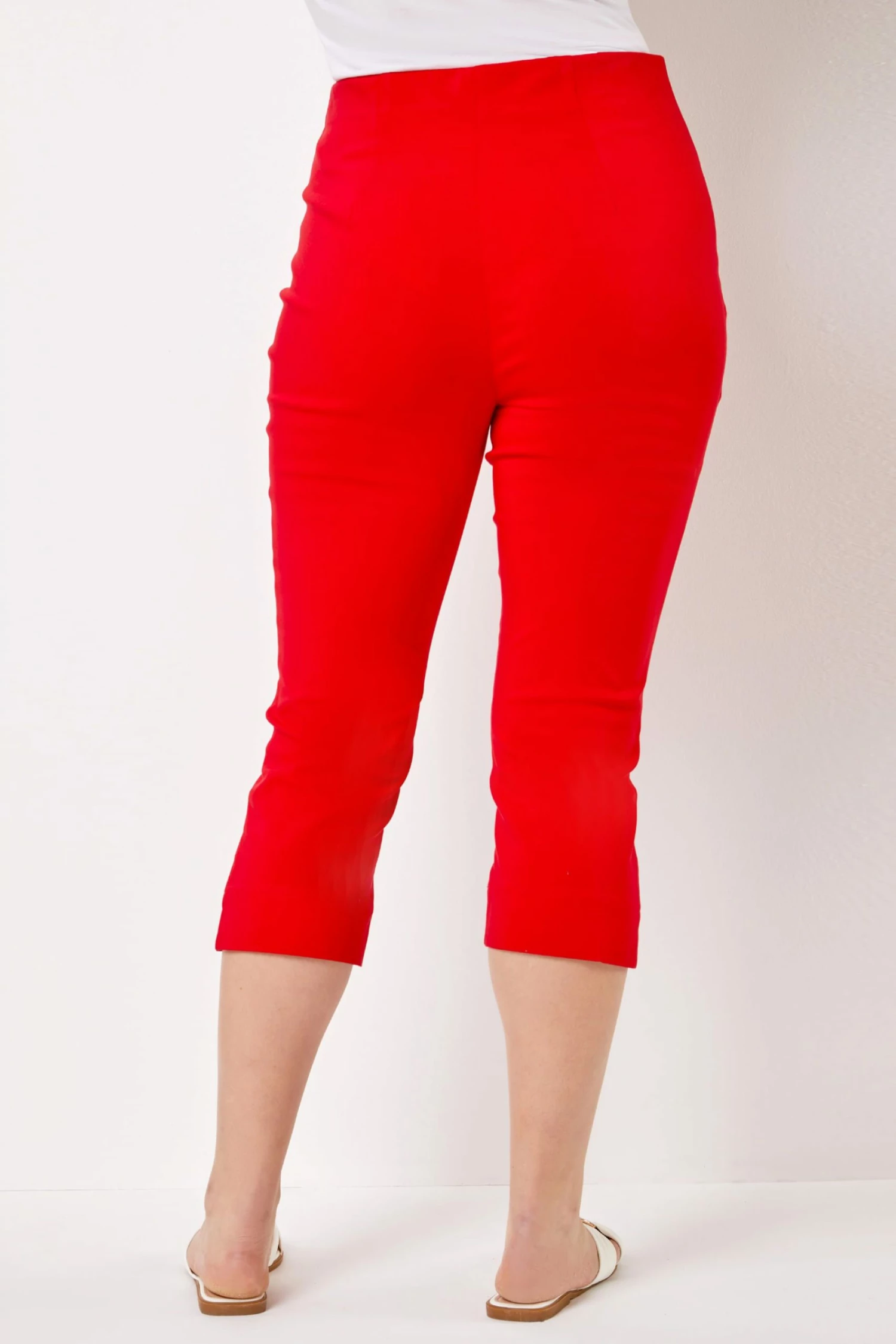 Roman Red Curve Cropped Stretch Trouser 4 Roman Red Curve Cropped Stretch Trouser - Image 2