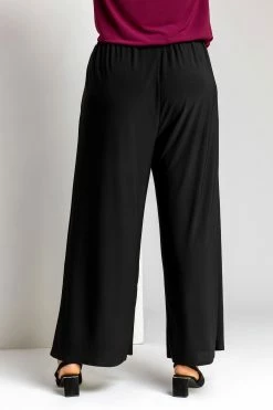 Roman Black Curve Plain Wide Leg Trousers 9 Roman Black Curve Plain Wide Leg Trousers -Roman Sales Shop unnamed file 10635