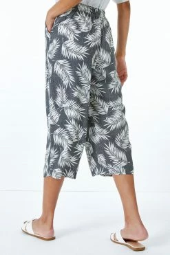 Roman Grey Leaf Print Culotte Trouser -Roman Sales Shop unnamed file 10641
