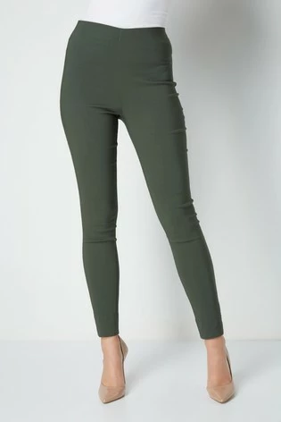 Roman Green Full Length Stretch Trousers 6 Roman Green Full Length Stretch Trousers - Image 4