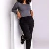 Roman Black Curve Straight Smart Trousers -Roman Sales Shop unnamed file 10669
