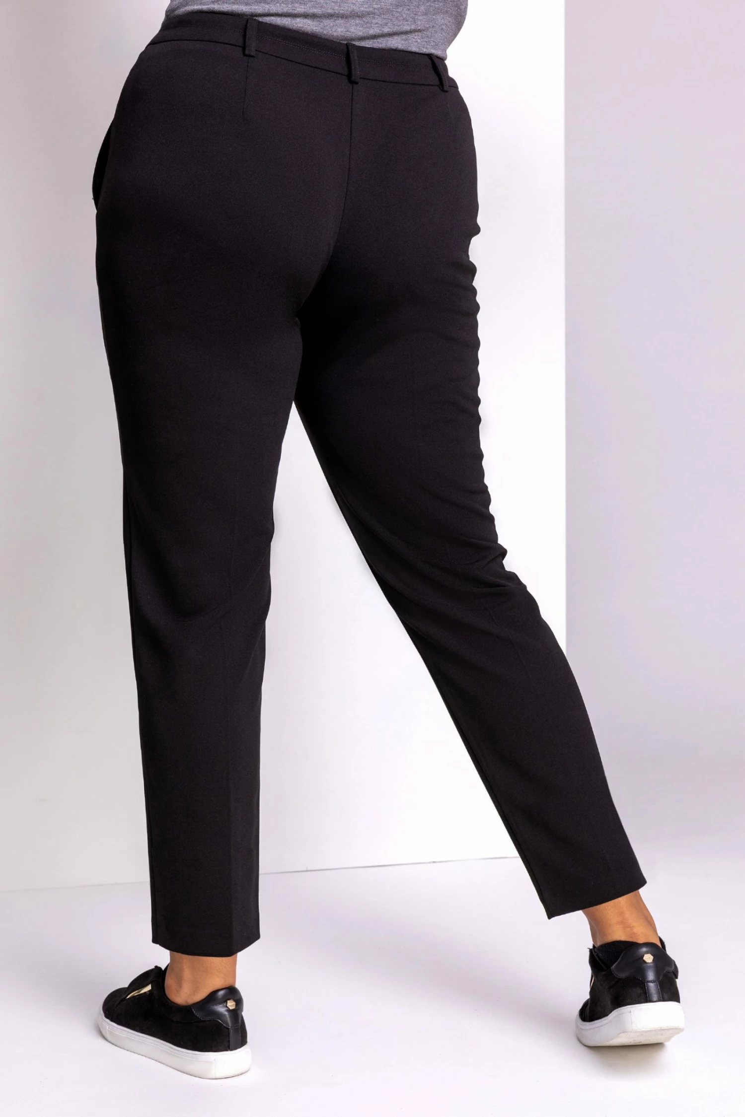 Roman Black Curve Straight Smart Trousers 6 Roman Black Curve Straight Smart Trousers - Image 4