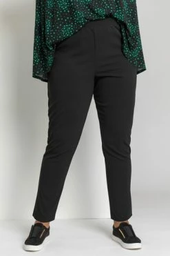 Roman Black Curve Jersey Straight Trousers 7 Roman Black Curve Jersey Straight Trousers -Roman Sales Shop unnamed file 10689