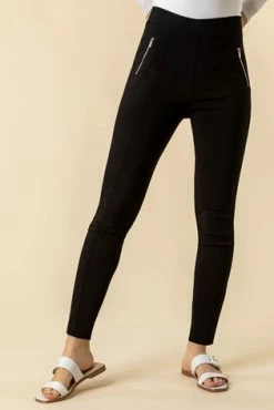 Roman Black Zip Detail Stretch Trouser 9 Roman Black Zip Detail Stretch Trouser -Roman Sales Shop unnamed file 10699