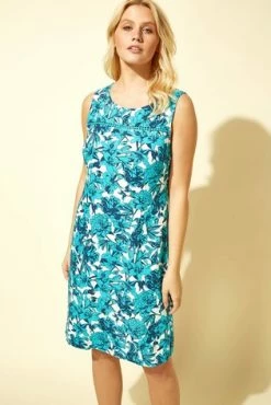 Roman Green Back Button Floral Print Dress 11 Roman Green Back Button Floral Print Dress -Roman Sales Shop unnamed file 107