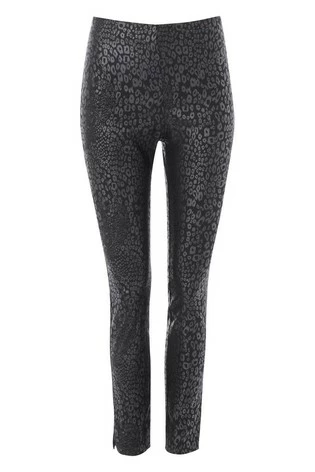Roman Black Originals Animal Print Full Length Stretch Trousers 7 Roman Black Originals Animal Print Full Length Stretch Trousers - Image 5