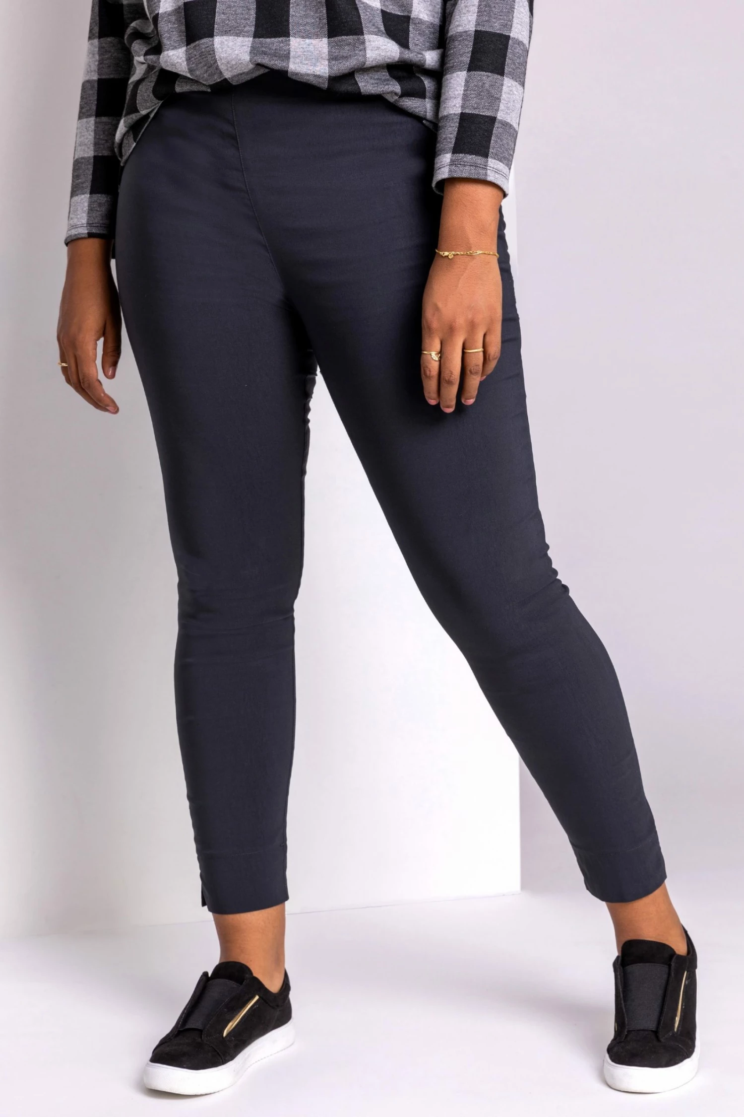 Roman Grey Curve Full Length Stretch Trousers 4 Roman Grey Curve Full Length Stretch Trousers - Image 3