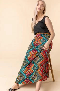 Roman Multi Aztec Print Maxi Skirt 10 Roman Multi Aztec Print Maxi Skirt -Roman Sales Shop unnamed file 10751