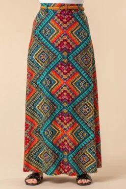 Roman Multi Aztec Print Maxi Skirt 11 Roman Multi Aztec Print Maxi Skirt -Roman Sales Shop unnamed file 10752