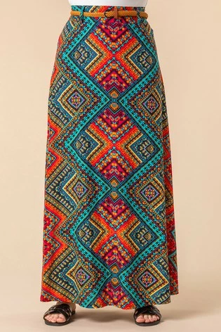 Roman Multi Aztec Print Maxi Skirt 7 Roman Multi Aztec Print Maxi Skirt - Image 5