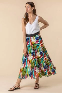 Roman Black Pleated Maxi Skirt -Roman Sales Shop unnamed file 10761