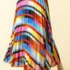 Roman Bright Multi Print Rainbow Striped Pleated Maxi Skirt 2 Roman Bright Multi Print Rainbow Striped Pleated Maxi Skirt -Roman Sales Shop unnamed file 10768