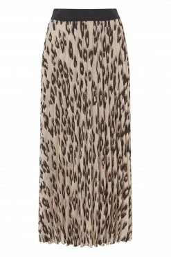 Roman Brown Animal Print Pleated Maxi Skirt 14 Roman Brown Animal Print Pleated Maxi Skirt -Roman Sales Shop unnamed file 10793