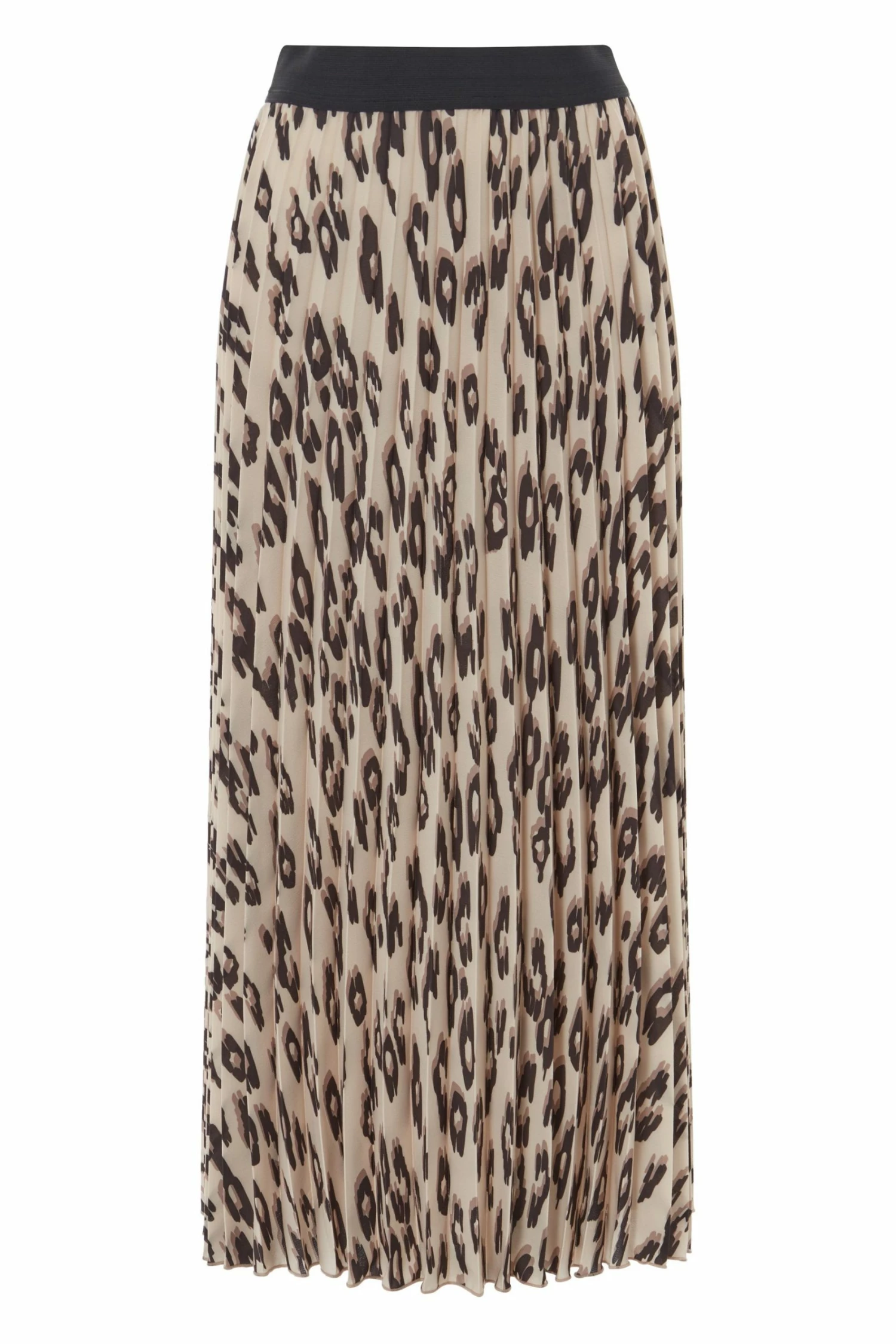 Roman Brown Animal Print Pleated Maxi Skirt 6 Roman Brown Animal Print Pleated Maxi Skirt - Image 4