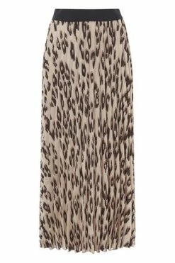 Roman Brown Animal Print Pleated Maxi Skirt 15 Roman Brown Animal Print Pleated Maxi Skirt -Roman Sales Shop unnamed file 10794