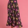 Roman Black Floral Spot Print Pleated Maxi Skirt 2 Roman Black Floral Spot Print Pleated Maxi Skirt -Roman Sales Shop unnamed file 10840