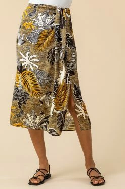 Roman Multi Tropical Print Pleat Detail Skirt 8 Roman Multi Tropical Print Pleat Detail Skirt -Roman Sales Shop unnamed file 10853