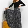 Roman Black Abstract Spot Pleated Maxi Skirt 2 Roman Black Abstract Spot Pleated Maxi Skirt -Roman Sales Shop unnamed file 10867