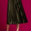 Roman Green Velour Pleated Midi Skirt -Roman Sales Shop unnamed file 10924