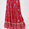 Roman Red Boho Floral Print Tiered Maxi Skirt 2 Roman Red Boho Floral Print Tiered Maxi Skirt -Roman Sales Shop unnamed file 10939