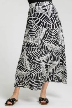 Roman Blue Petite Floral Print A-Line Skirt 14 Roman Blue Petite Floral Print A-Line Skirt -Roman Sales Shop unnamed file 10974