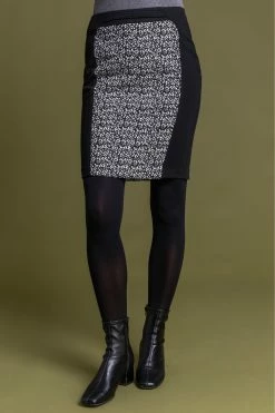 Roman Black Contrast Panel Mini Skirt