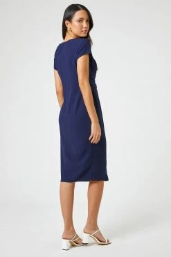 Roman Blue Embellished Twist Waist Midi Dress -Roman Sales Shop unnamed file 1105