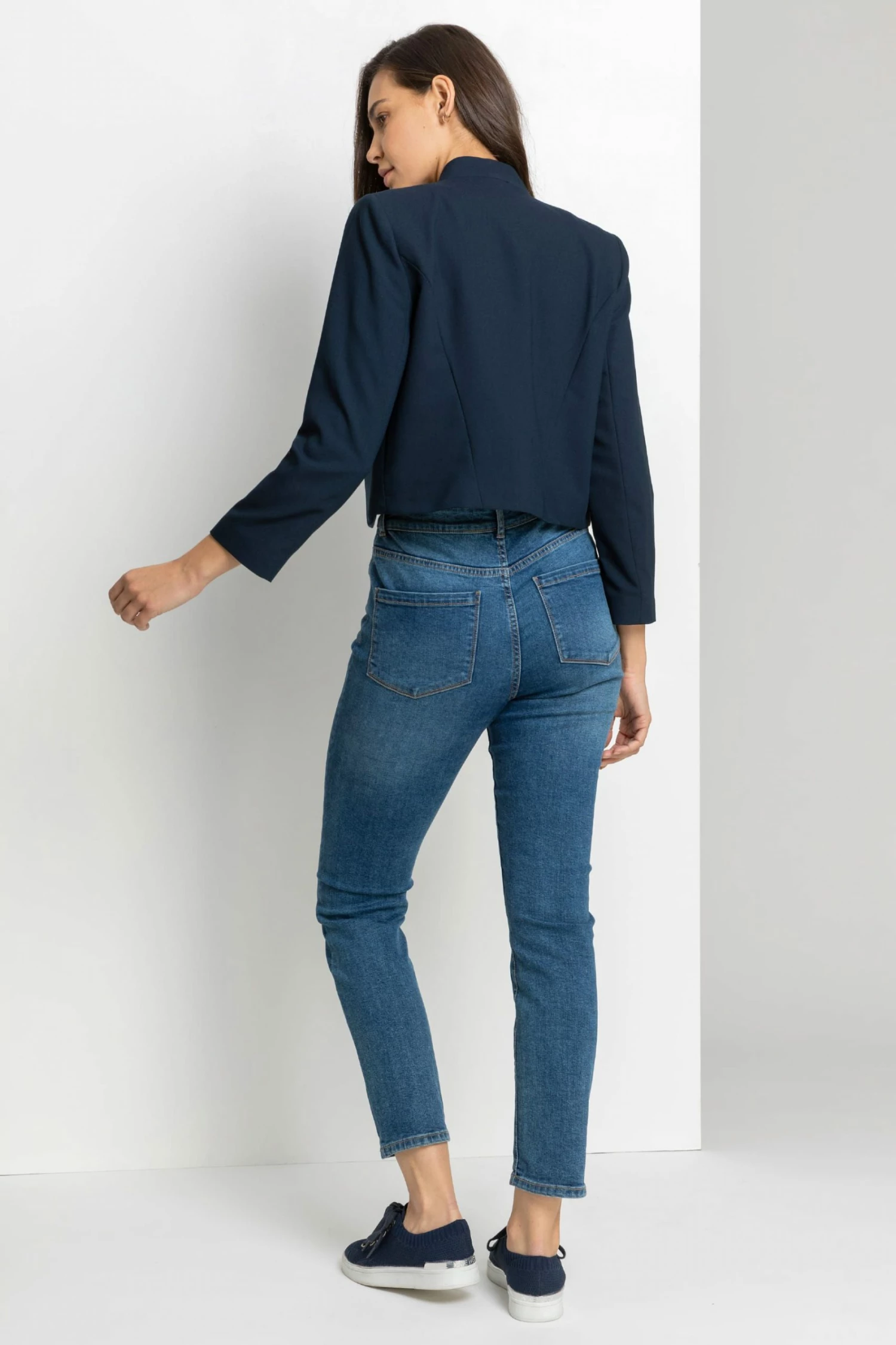 Roman Blue High Collar Jacket 4 Roman Blue High Collar Jacket - Image 2