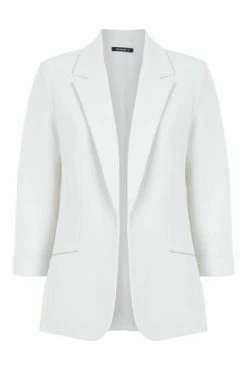 Roman Stone Ribbed 3/4 Sleeve Roll Cuff Jacket 11 Roman Stone Ribbed 3/4 Sleeve Roll Cuff Jacket -Roman Sales Shop unnamed file 11076