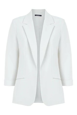 Roman Stone Ribbed 3/4 Sleeve Roll Cuff Jacket 6 Roman Stone Ribbed 3/4 Sleeve Roll Cuff Jacket - Image 4