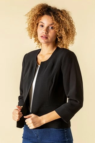 Roman Pink Textured Cropped Jacket 7 Roman Pink Textured Cropped Jacket - Image 5