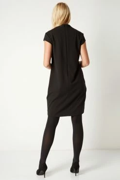 Roman Black V Neck Cocoon Dress -Roman Sales Shop unnamed file 1109