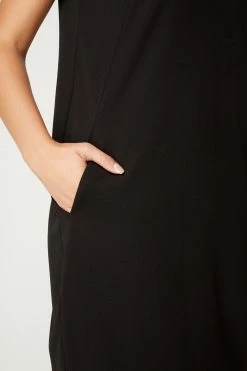 Roman Black V Neck Cocoon Dress -Roman Sales Shop unnamed file 1110