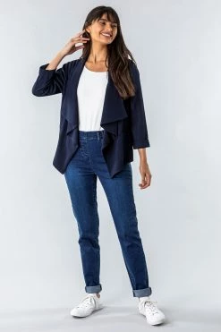 Roman Navy Waterfall 3/4 Sleeve Jacket -Roman Sales Shop unnamed file 11112