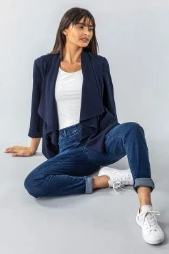 Roman Navy Waterfall 3/4 Sleeve Jacket -Roman Sales Shop unnamed file 11114